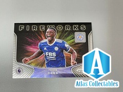 Patson Daka 2021-22 Panini Prizm Premier League EPL Fireworks #8 Leicester City